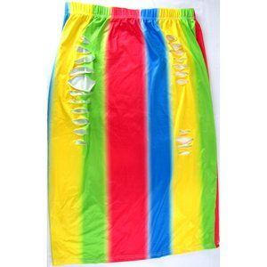 SALE! Striped Rainbow Cut Outs Yellow Red Long Skirt